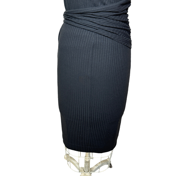 Cosmopolitan X Dress the Population Ribbed Knit Plunge Neck Dress Women SmallNWT - Picture 8 of 10